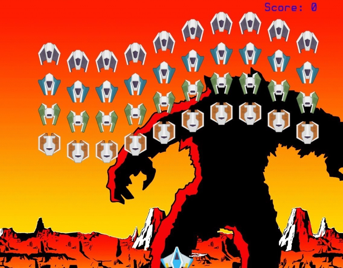 Space Invaders (itch) (DemonMarshmallow) - кадр 2
