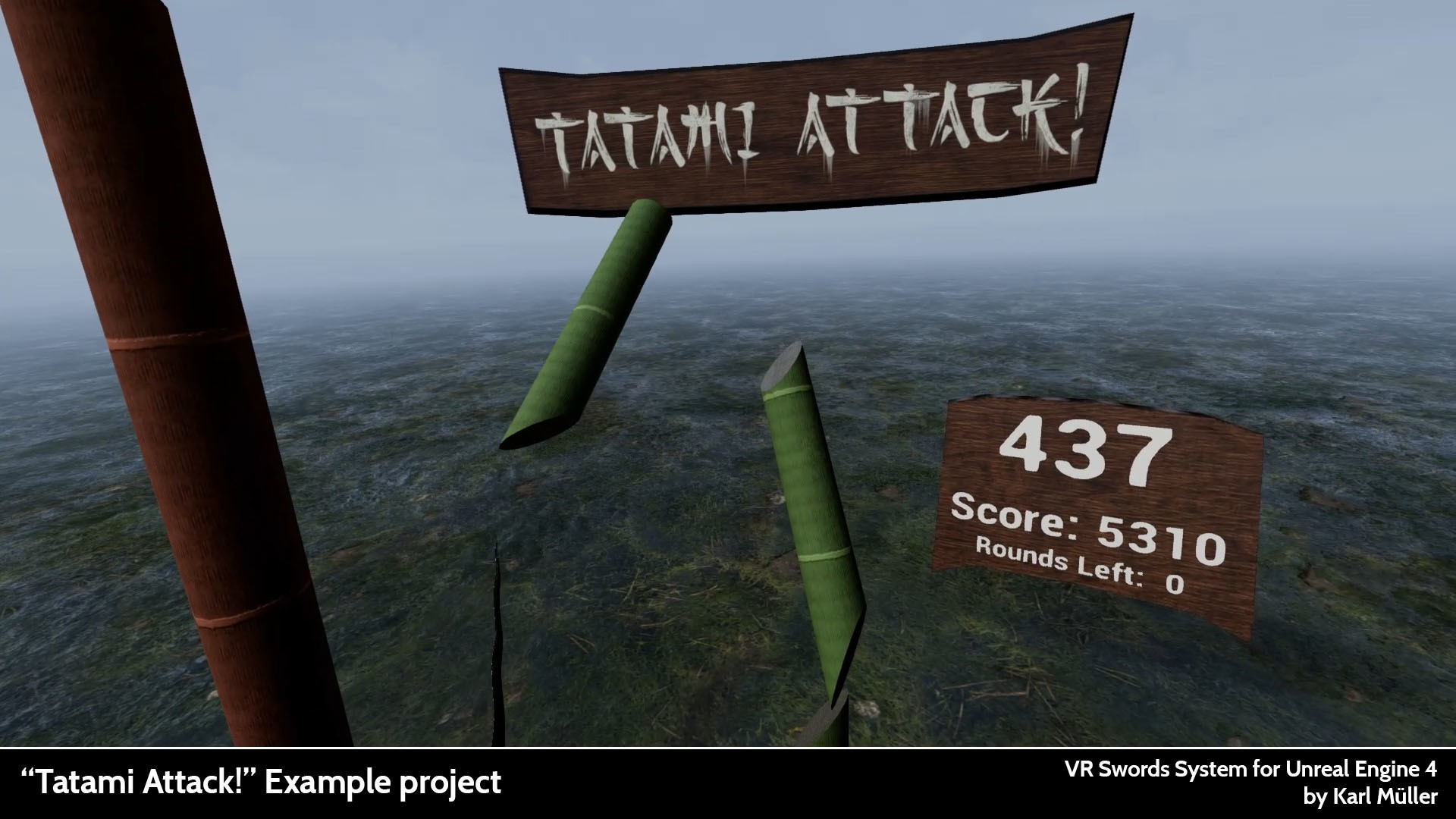 Sausage Samurai VR - Example Game (itch) - кадр 4