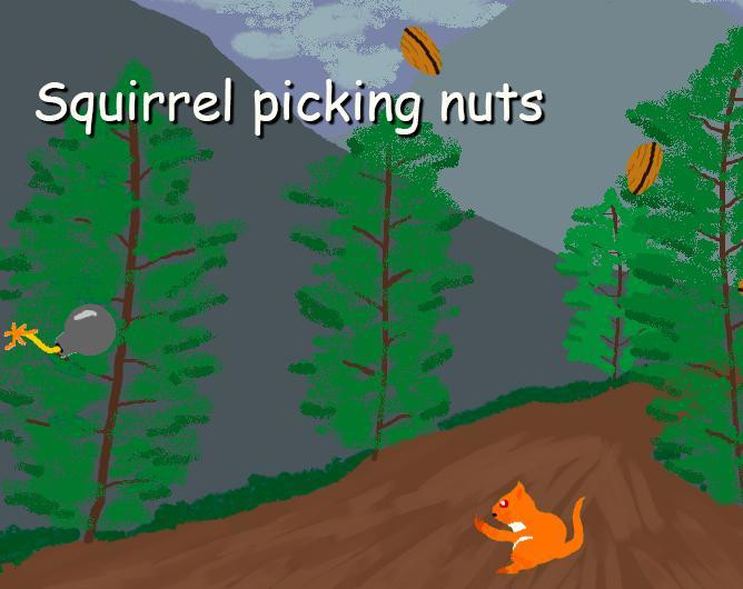 Squirrel picking nuts (itch) - кадр 1