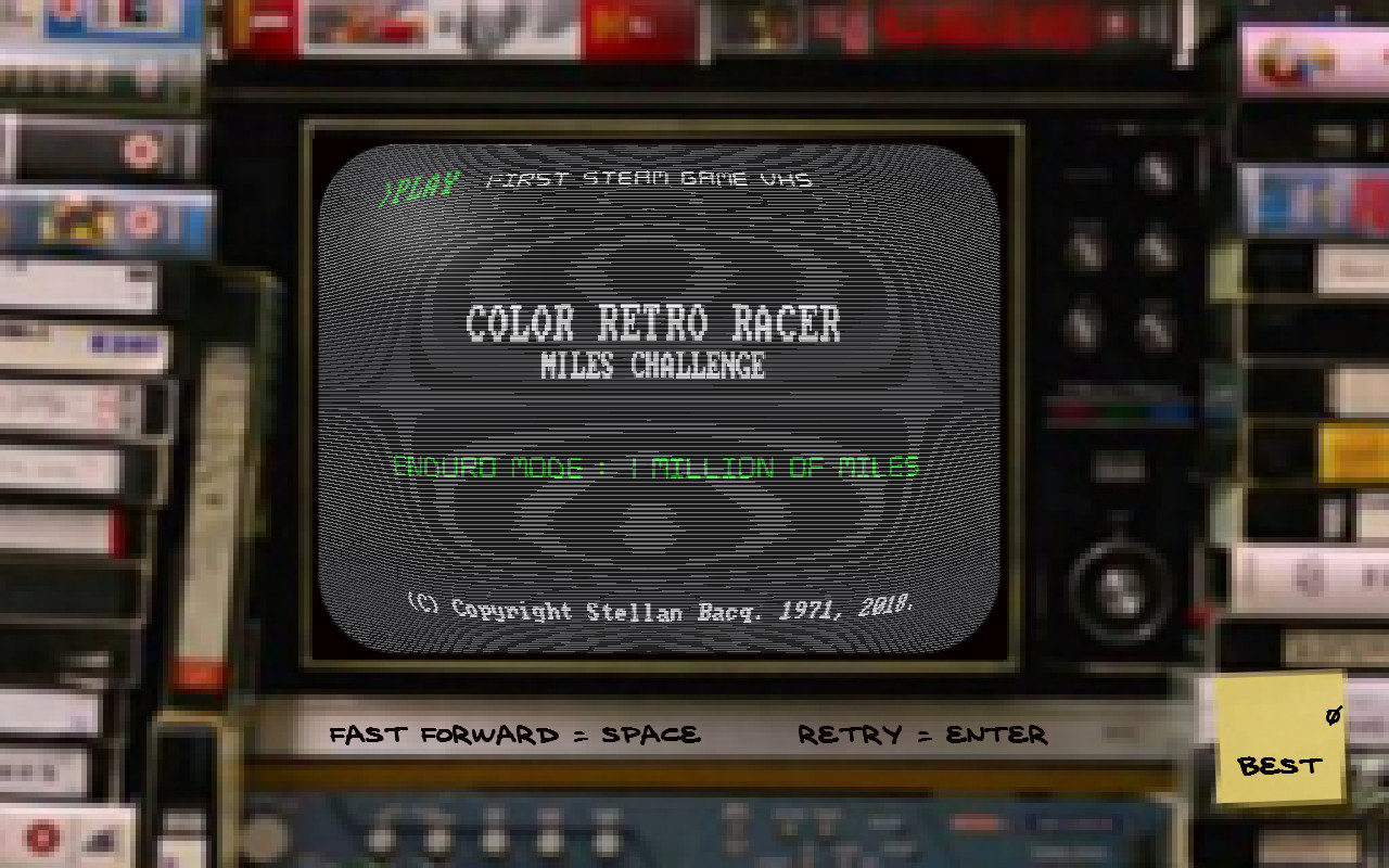 FIRST STEAM GAME VHS - COLOR RETRO RACER: MILES CHALLENGE - кадр 5