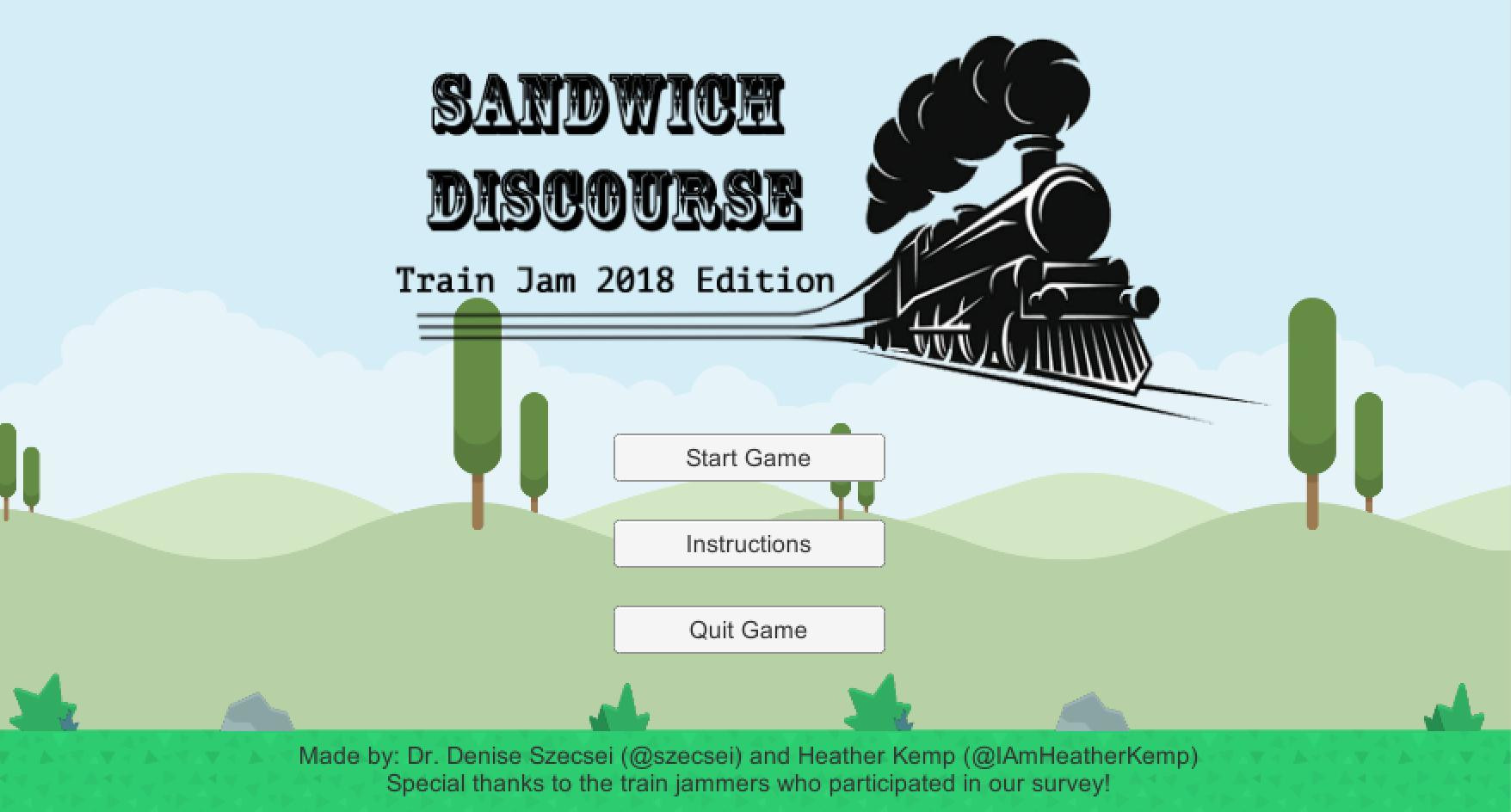 Sandwich Discourse (Train Jam 2018 Edition) (itch) - кадр 2