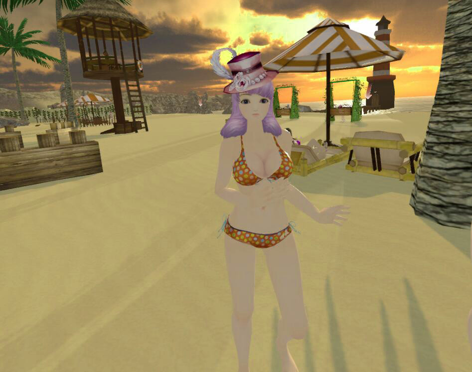 The beauties&zombies of beach for VR - кадр 9