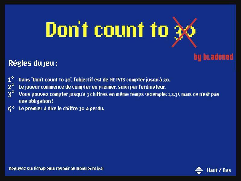 Don't count to 30 ! (itch) - кадр 1