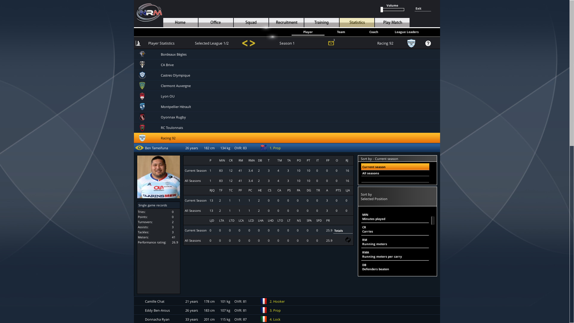 National Rugby Manager - кадр 7