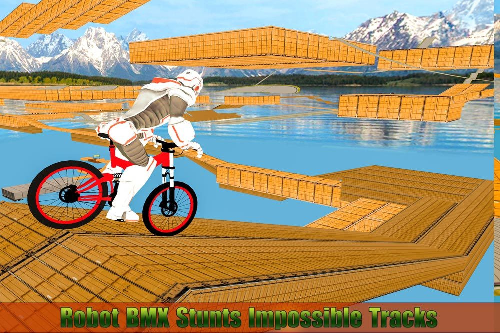 Impossible Bmx Robot Bicycle Vertical Ramp (itch) - кадр 3
