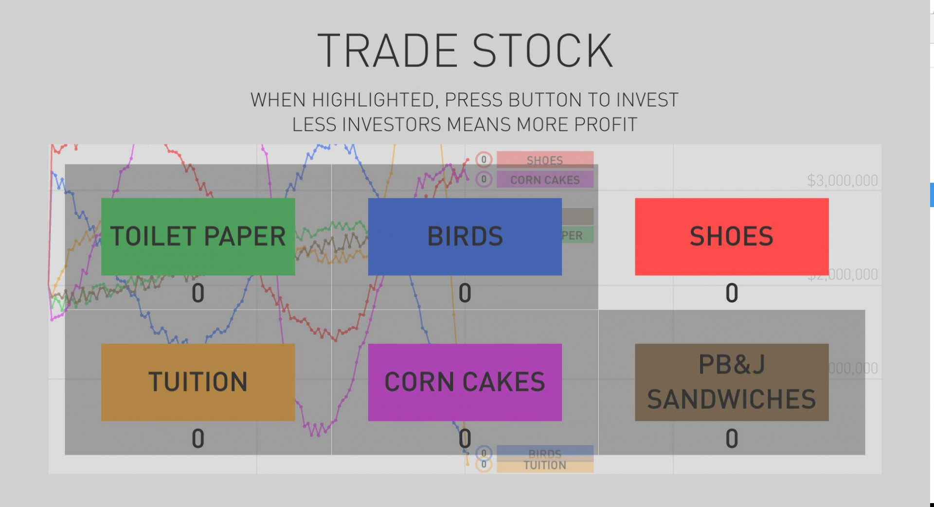 STOCK BROKERS DON'T WANT YOU TO KNOW THIS AMAZING STOCK MARKET TRICK: A GET RICH QUICK GAME (itch) - кадр 4