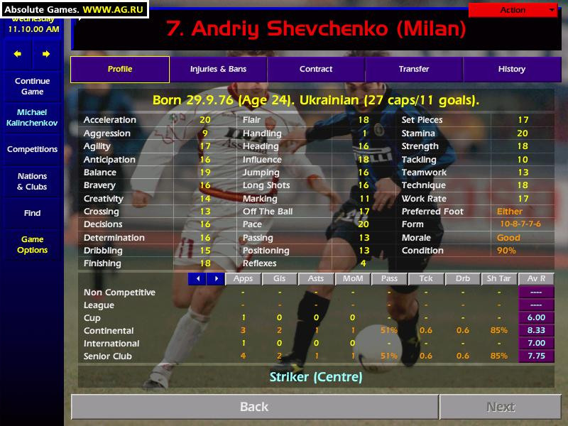 Championship Manager Season 00/01 - кадр 14