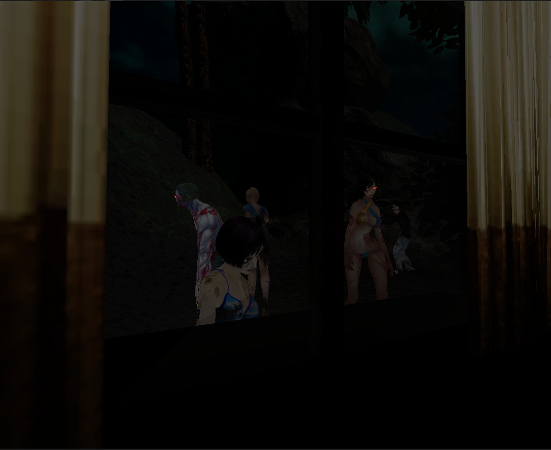 The beauties&zombies of beach for VR - кадр 10
