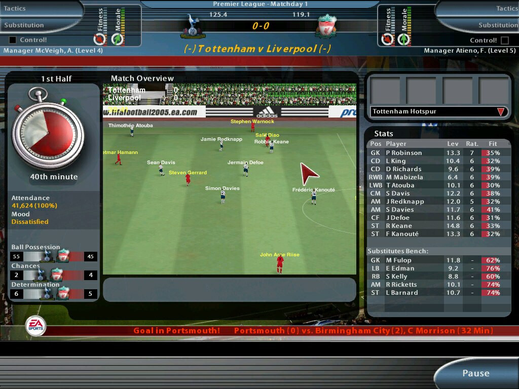 Total Club Manager 2005 - кадр 13