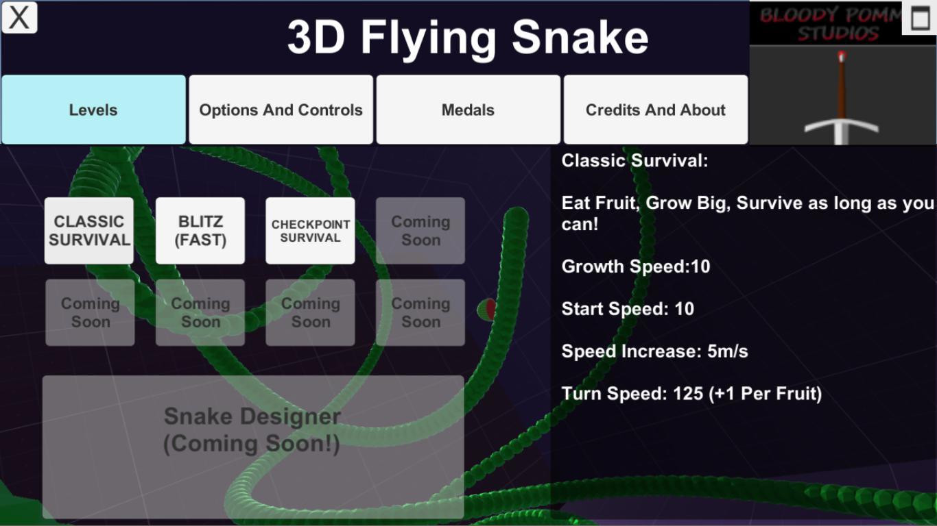 3D Flying Snake (itch) - кадр 2