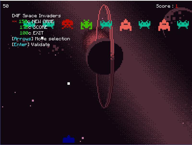 D4F Space Invaders (itch) - кадр 2