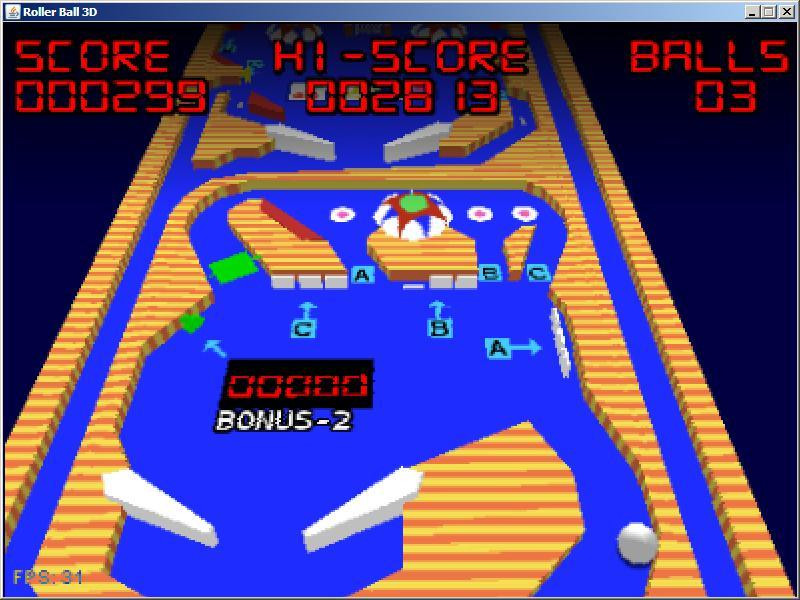 Roller Ball (1984) 3D [MSX pinball game] (itch) - кадр 5