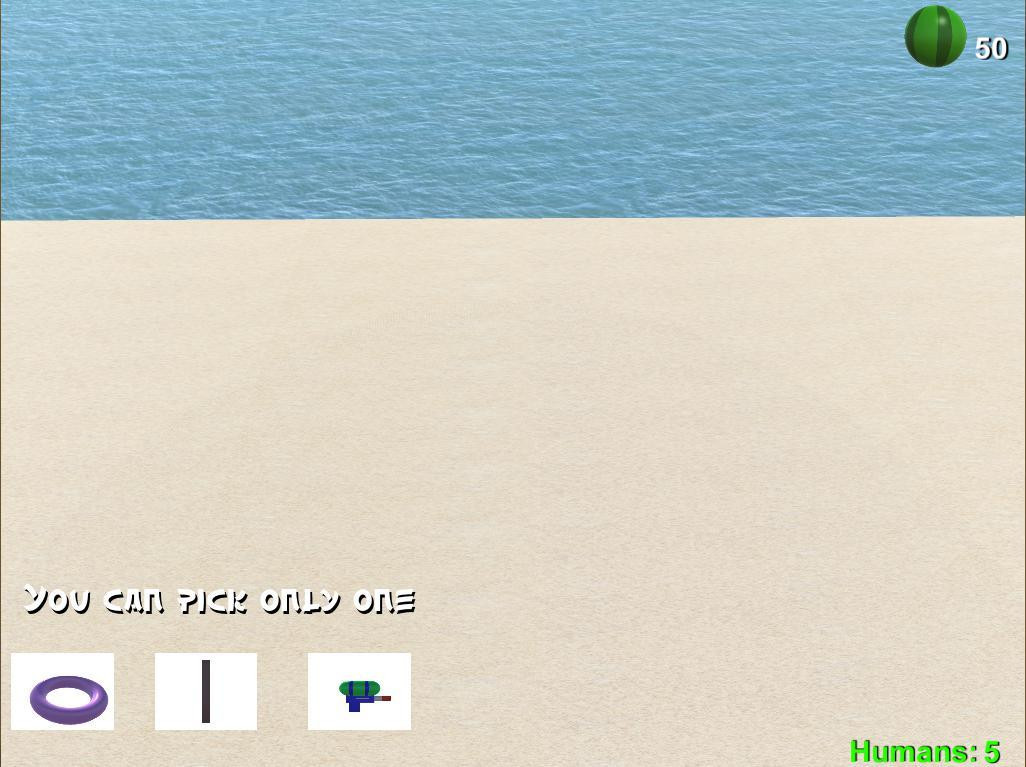 Beach Defender: Attack of the Watermelons (itch) - кадр 2