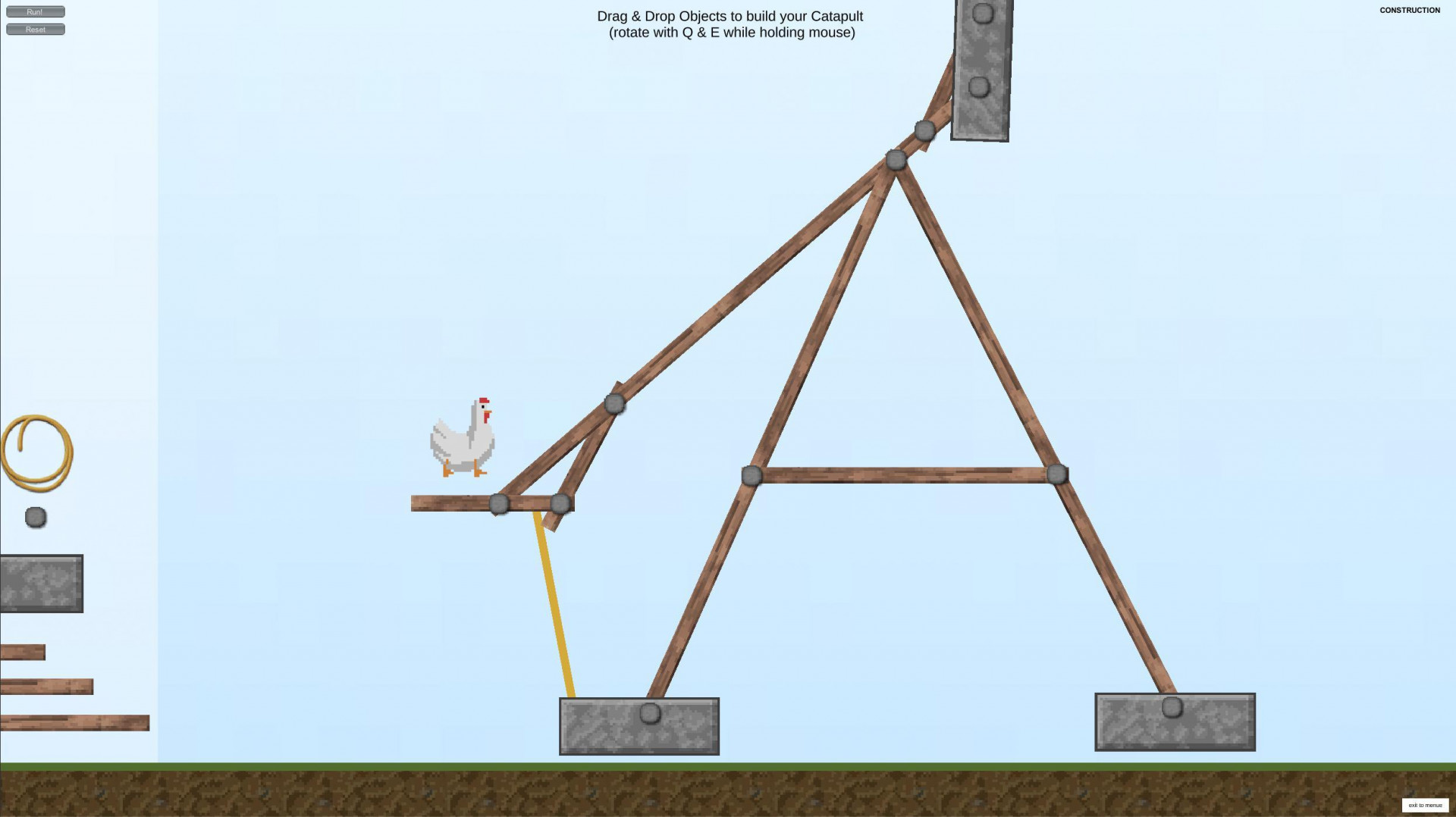 CHICKEN CATAPULT CONSTRUCTOR (itch) - кадр 2
