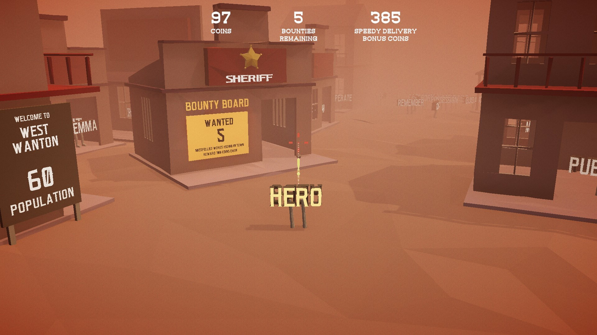 Tumbleweed Typo Hunter (itch) - кадр 7