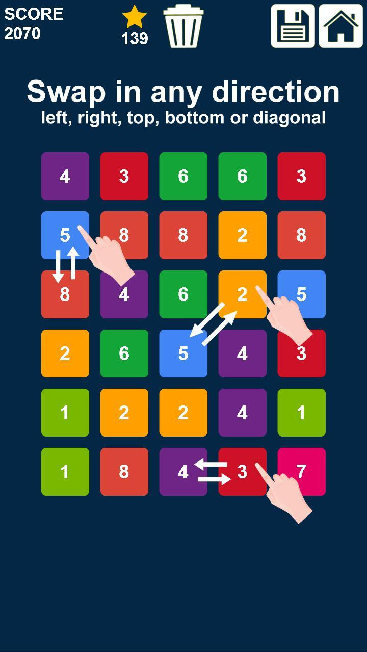 Swap n Merge Numbers (itch) - кадр 2