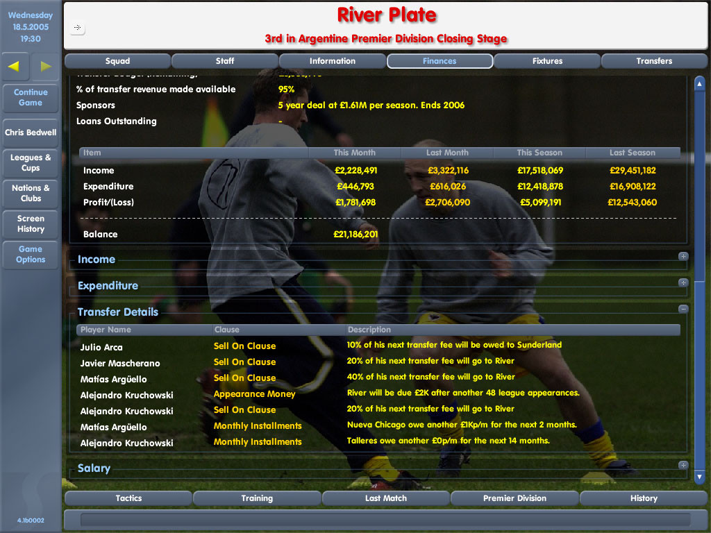 Championship Manager Season 03/04 - кадр 15