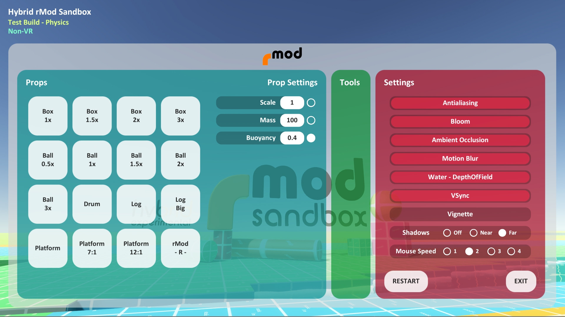 Hybrid Presence - rMod Physics Test Samples (itch) - кадр 4