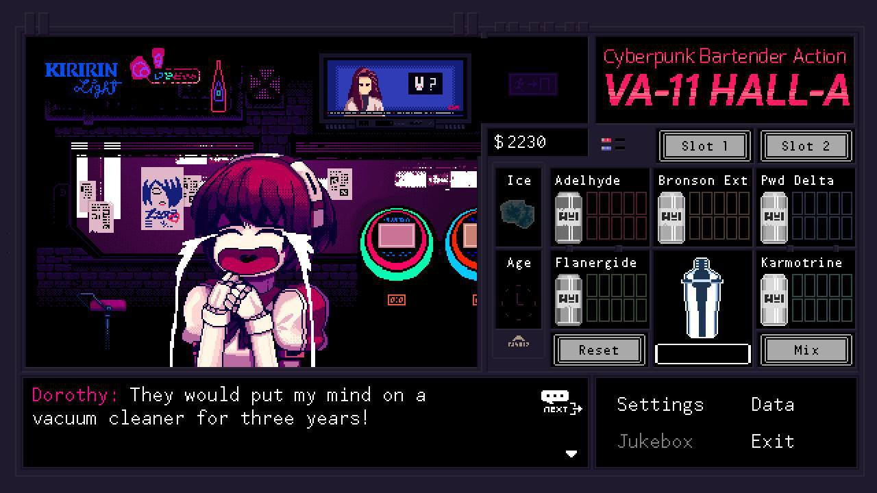 VA-11 Hall-A: Cyberpunk Bartender Action - обзоры и оценки игры, даты  выхода DLC, трейлеры, описание