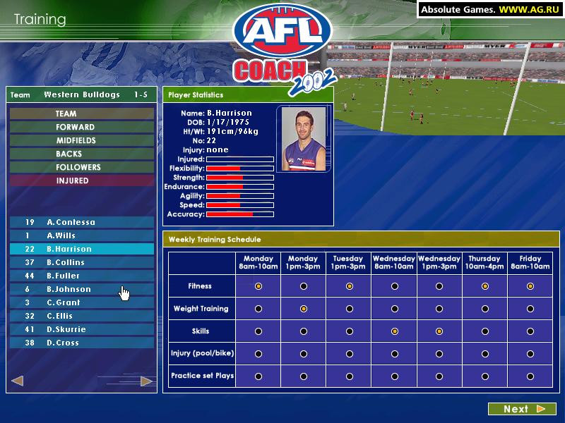 Kevin Sheedy's AFL Coach 2002 - кадр 4