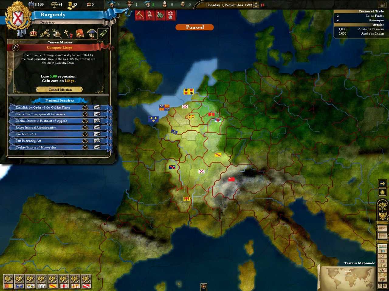 Europa Universalis 3: In Nomine - кадр 11