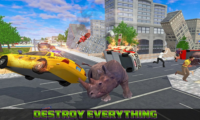 Wild Rhino City Rampage (itch) - кадр 4