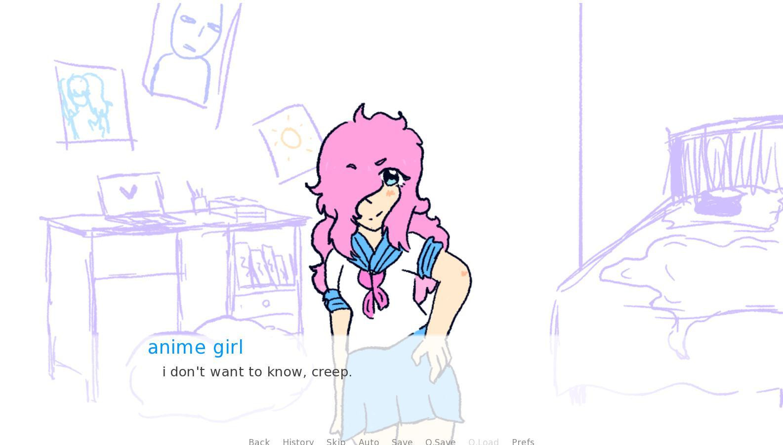 anime girl insults you (itch) - кадр 1