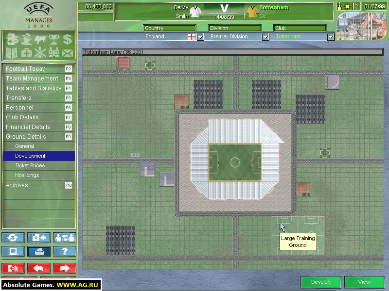 UEFA Manager 2000 - кадр 6