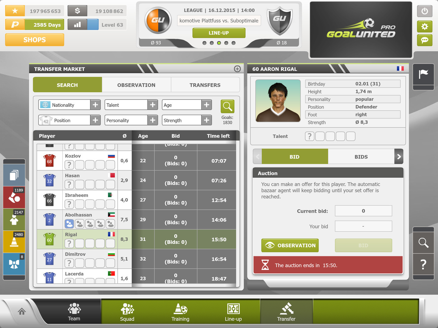 goalunited PRO – football manager for experts - кадр 5