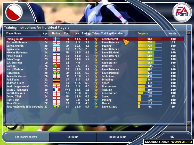Total Club Manager 2003 - кадр 5