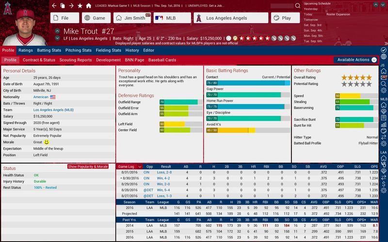 OOTP Baseball 17 - кадр 8