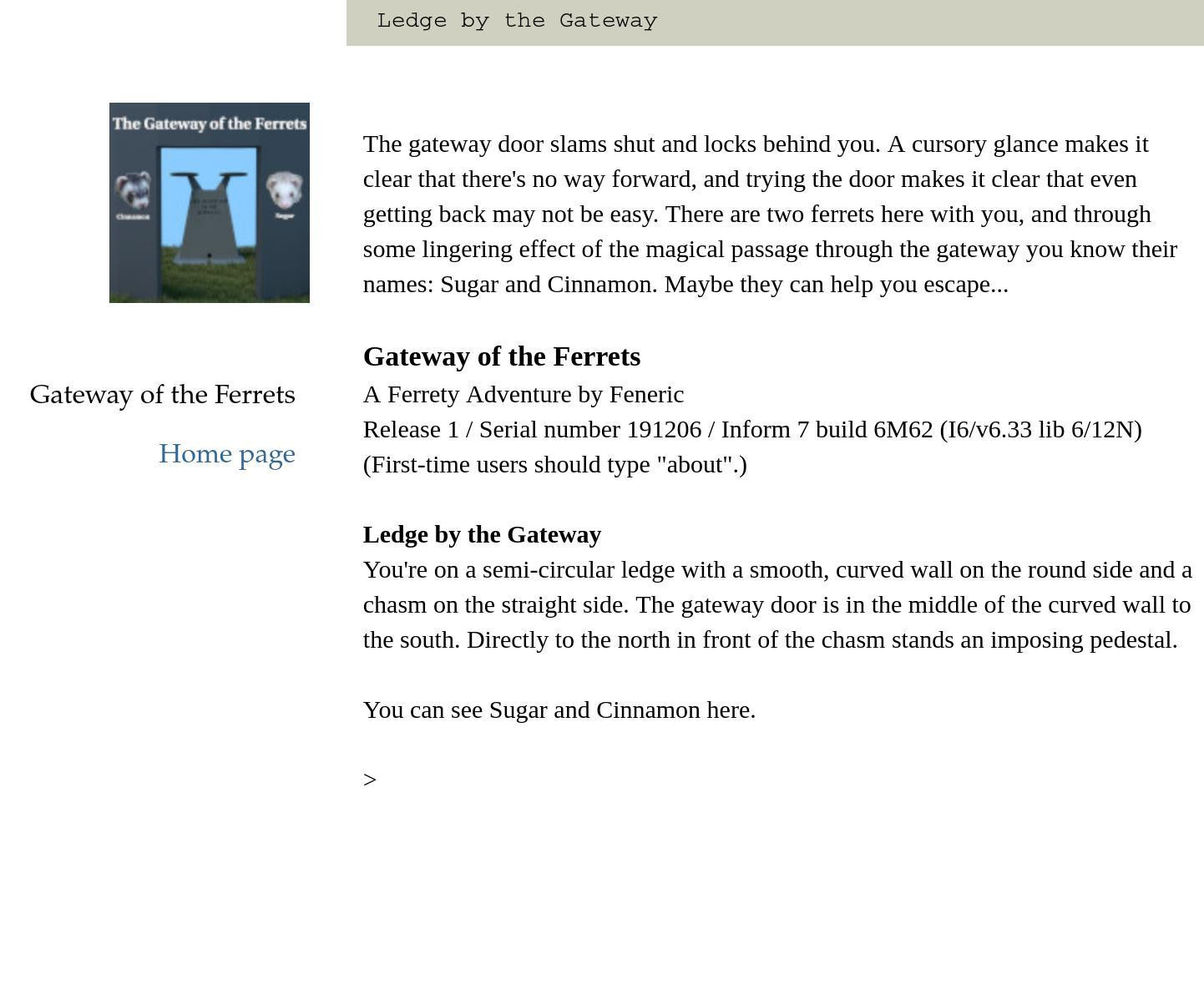 The Gateway of the Ferrets (itch) - кадр 2