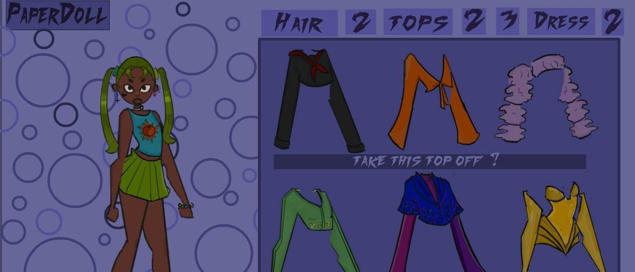 Paper doll Dress up game (itch) - кадр 1