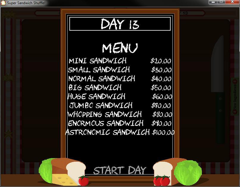 Super Sandwich Shuffle (itch) - кадр 1