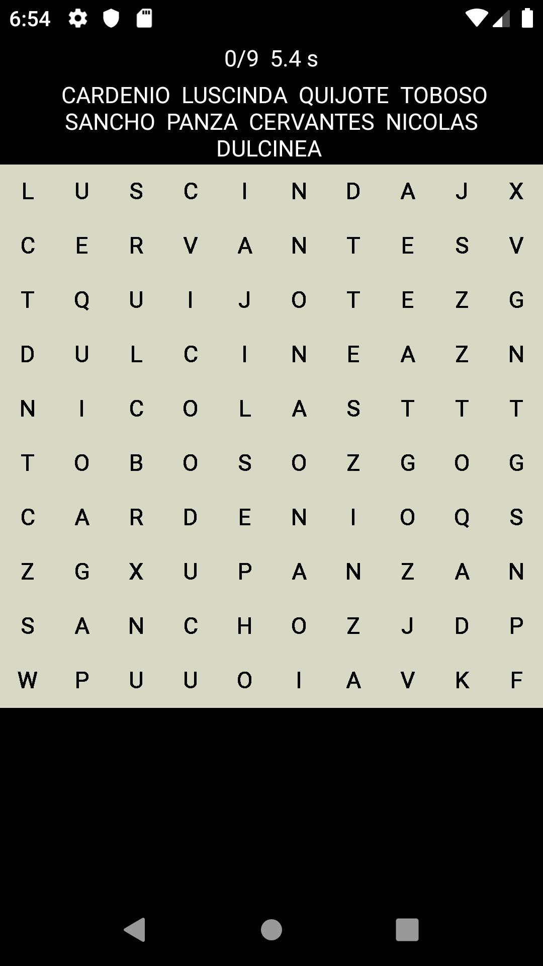 Sopa de Letras Quijote - Don Quijote de la Mancha (itch) - кадр 2