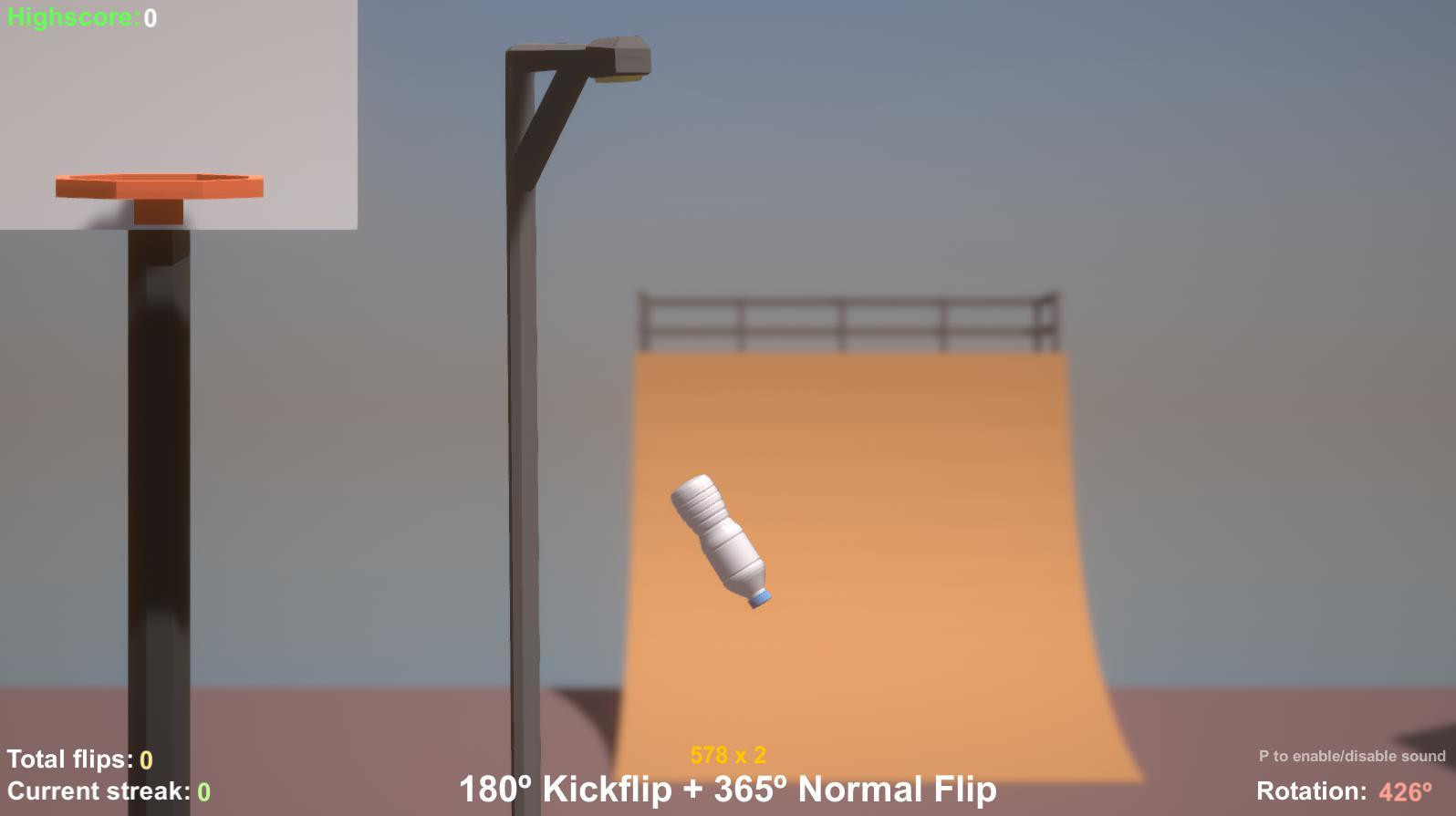 Pro Skater but it's actually a bottleflip game (itch) - кадр 3