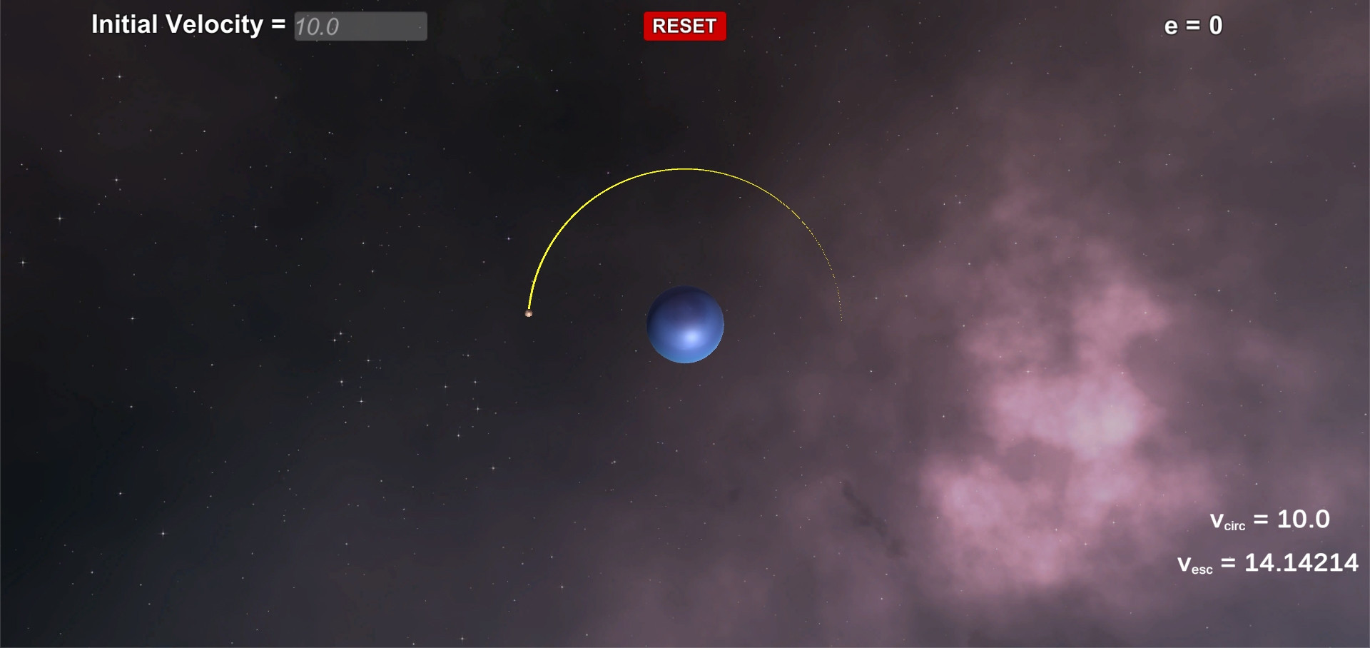 Two-Body Orbital Motion Demo (itch) - кадр 1
