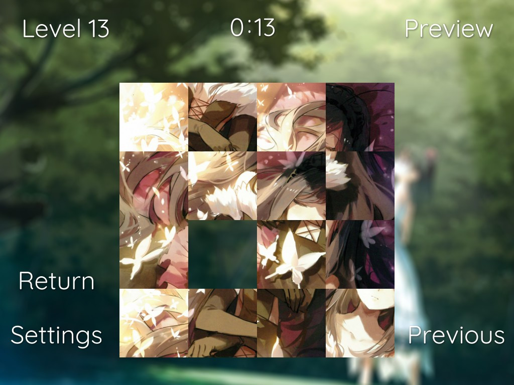Anime Girl Slide Puzzle - кадр 4