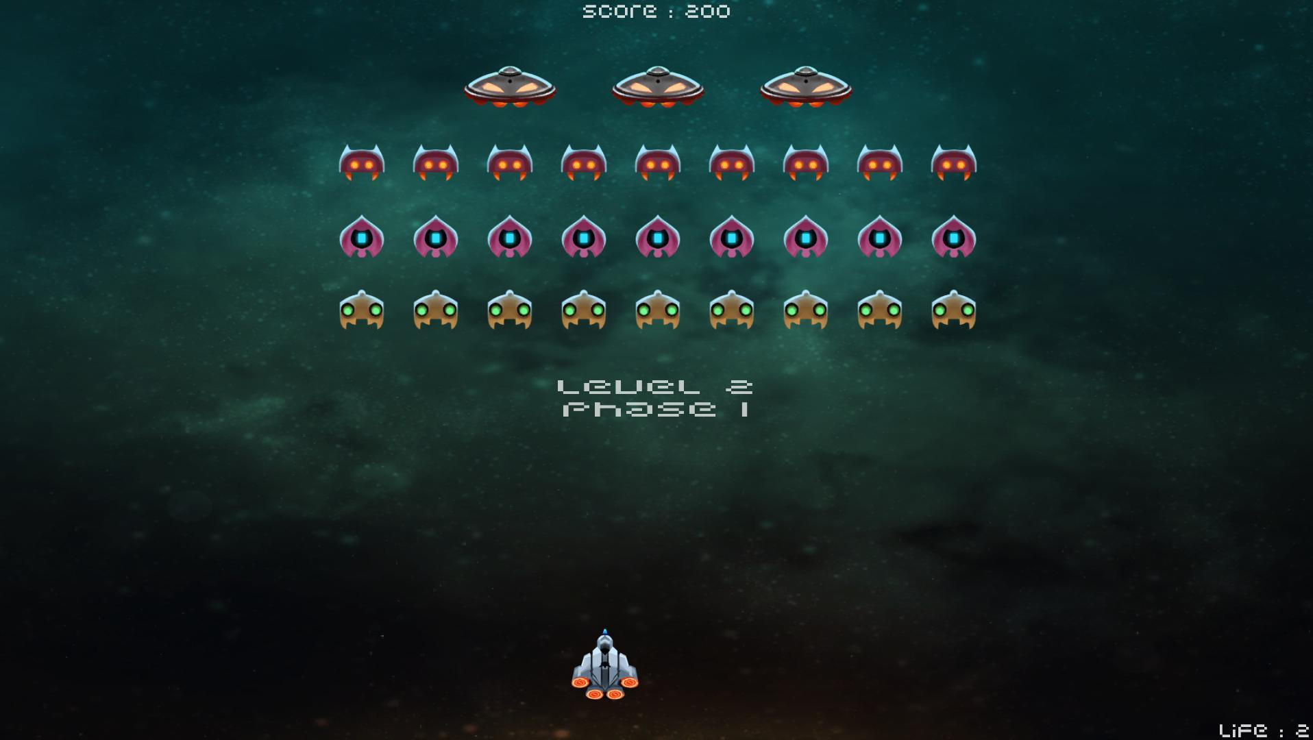 Space Invaders (itch) (Black Potion) - кадр 2