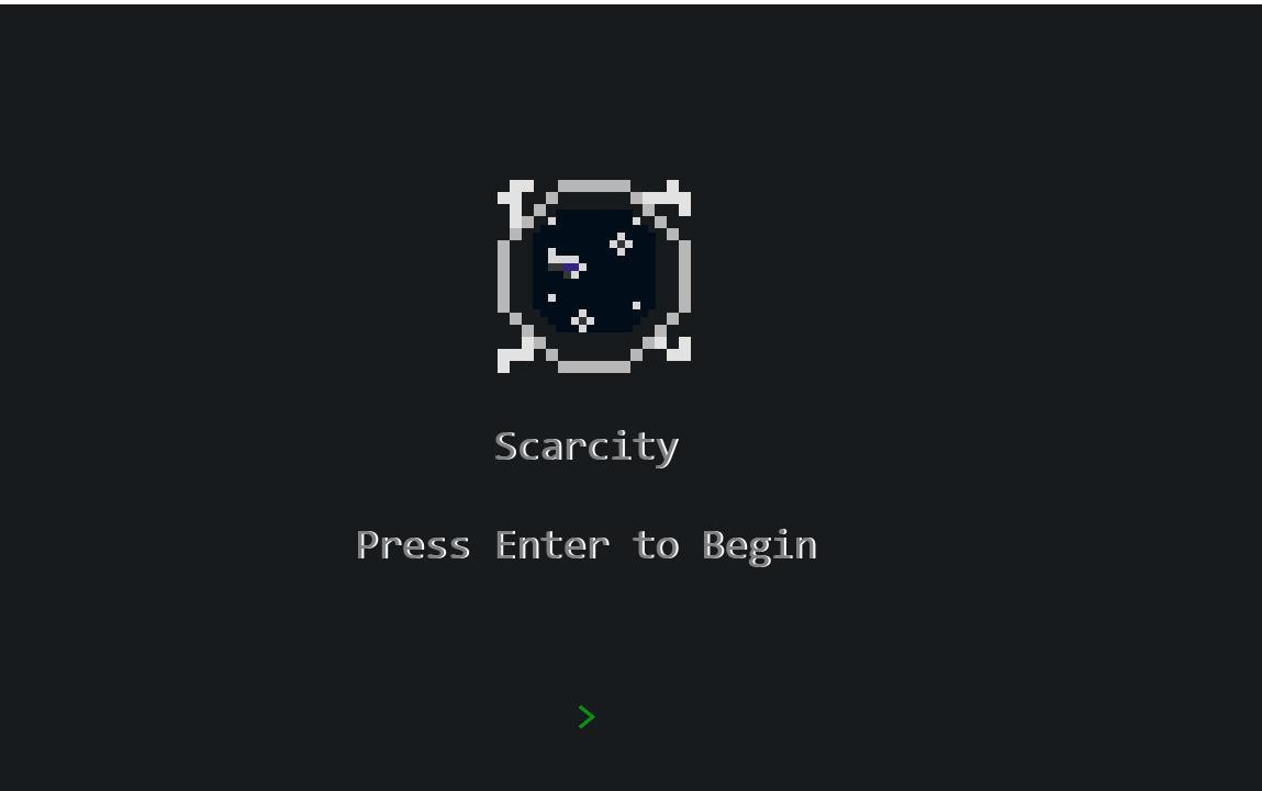 Scarcity-Text-Adventure (itch) - кадр 1
