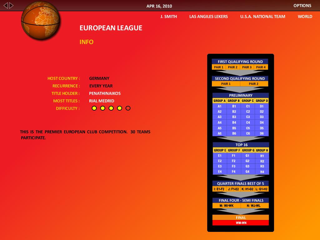 World Basketball Manager 2010 - кадр 5