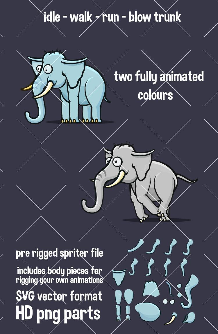 Animated elephant (itch) - кадр 1