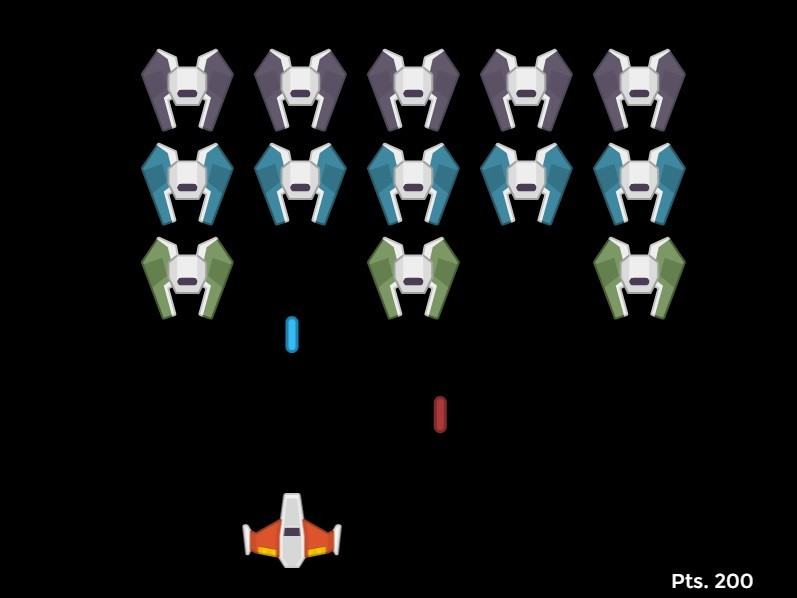 Space Invaders Phaser (itch) - кадр 1