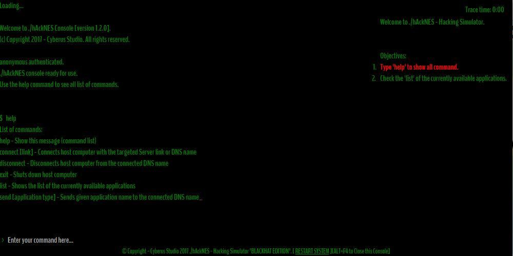 hAckNES - Hacking Simulator (itch, Cyberus Studio) - кадр 1