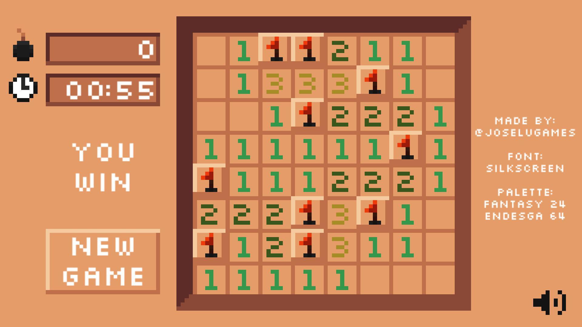 Pixel Minesweeper (JoseluGames) (itch) - кадр 1