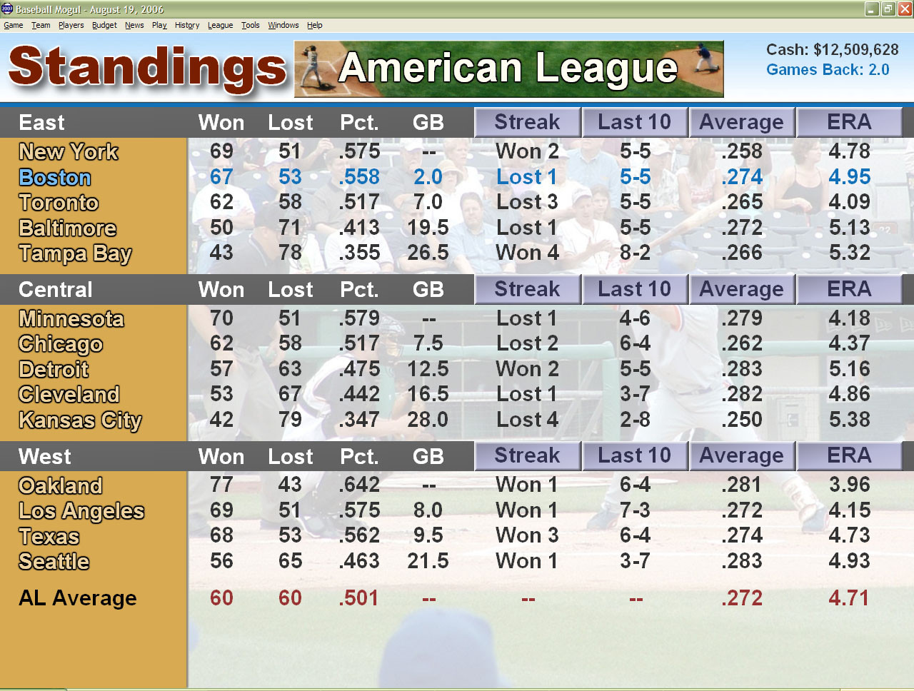 Baseball Mogul 2007 - кадр 14