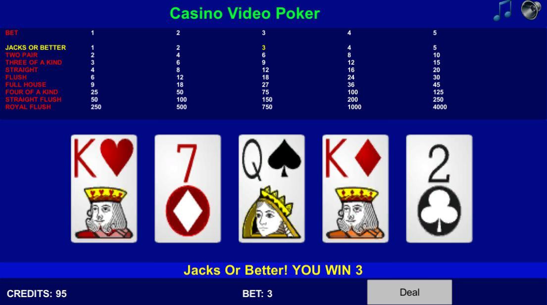 Casino Video Poker (hypnotic) (itch) - кадр 1