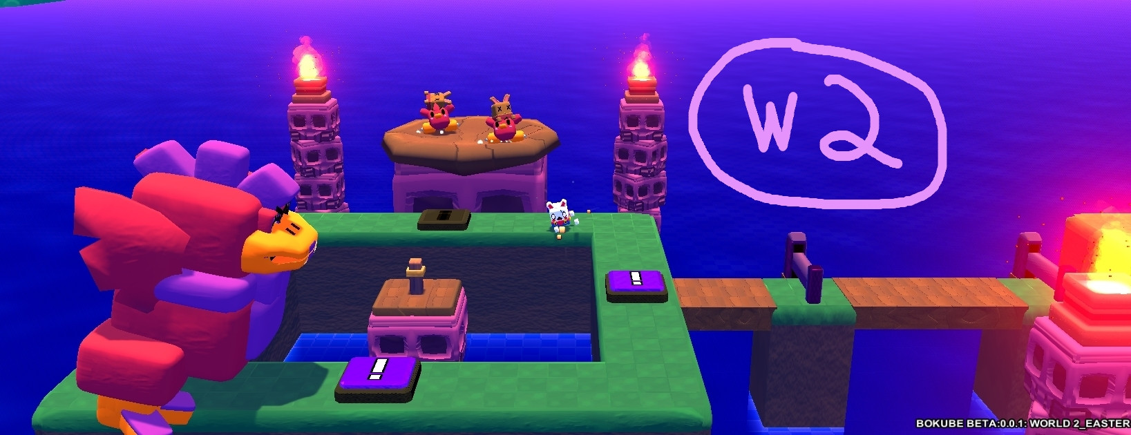 Bokube Beta: WORLD 2: EASTER WORLD (itch) - кадр 1