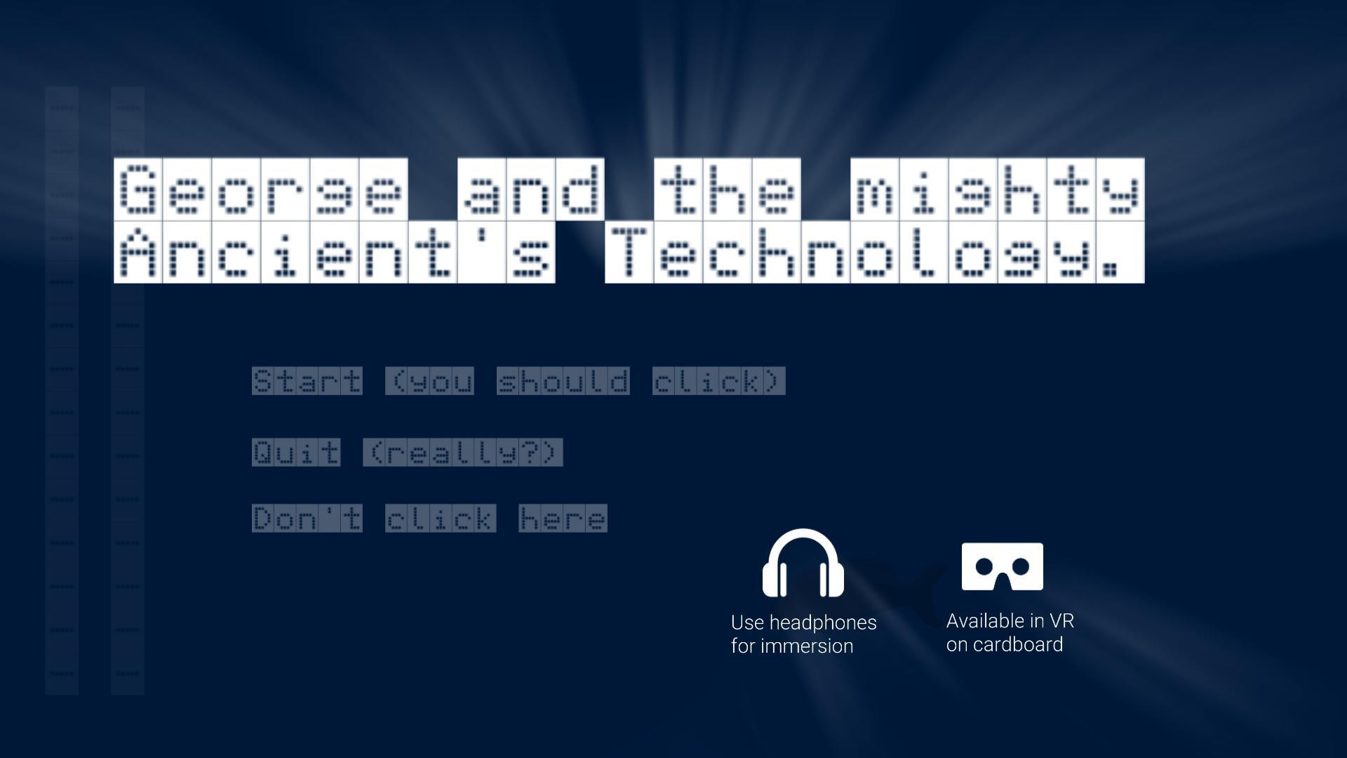 George and the Mighty Ancien'ts Ones Technology [VR] (itch) - кадр 3