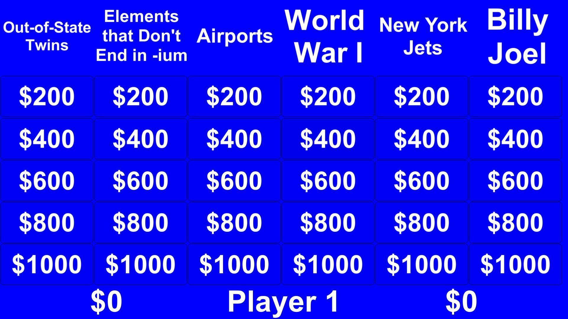 William Schaefer's Jeopardy! (itch) - кадр 3